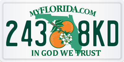 FL license plate 2438KD