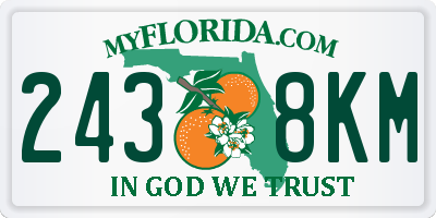 FL license plate 2438KM