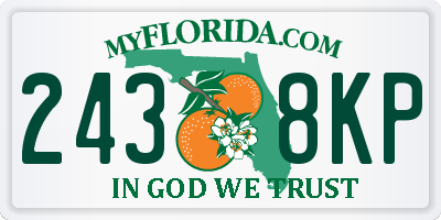 FL license plate 2438KP