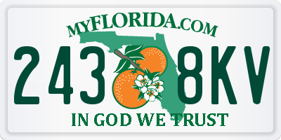 FL license plate 2438KV