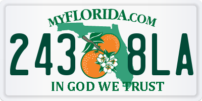 FL license plate 2438LA