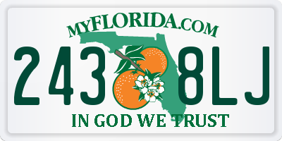 FL license plate 2438LJ