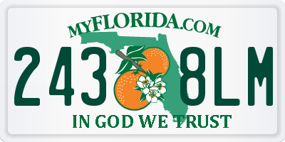 FL license plate 2438LM