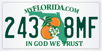 FL license plate 2438MF