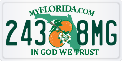 FL license plate 2438MG