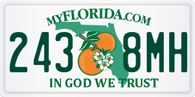 FL license plate 2438MH