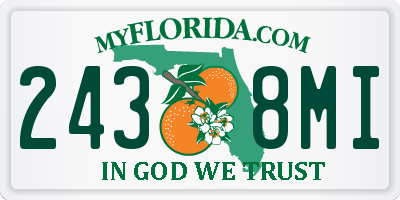 FL license plate 2438MI