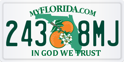 FL license plate 2438MJ
