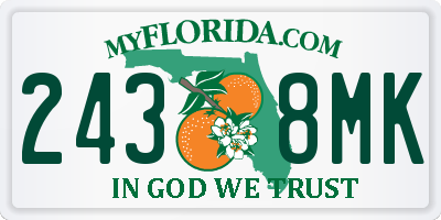 FL license plate 2438MK
