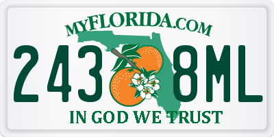 FL license plate 2438ML