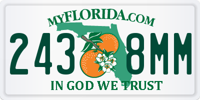 FL license plate 2438MM