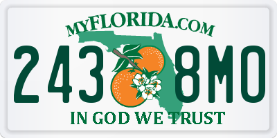 FL license plate 2438MO