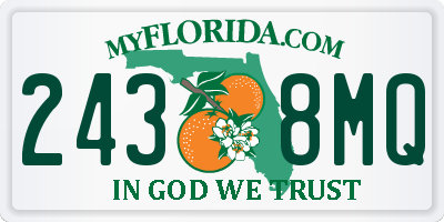 FL license plate 2438MQ