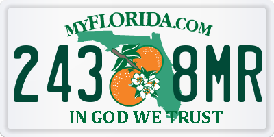 FL license plate 2438MR