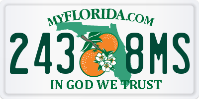 FL license plate 2438MS