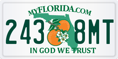 FL license plate 2438MT