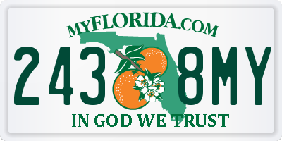 FL license plate 2438MY