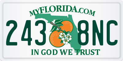 FL license plate 2438NC