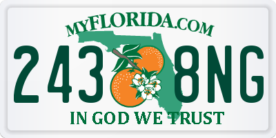 FL license plate 2438NG