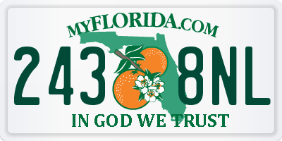 FL license plate 2438NL