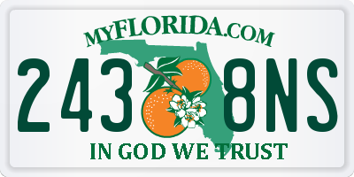 FL license plate 2438NS