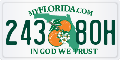 FL license plate 2438OH