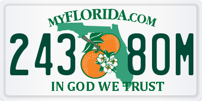 FL license plate 2438OM