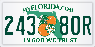 FL license plate 2438OR