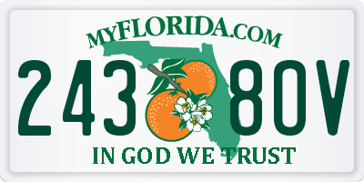 FL license plate 2438OV