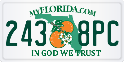 FL license plate 2438PC