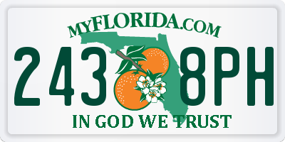 FL license plate 2438PH