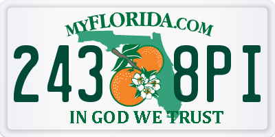 FL license plate 2438PI