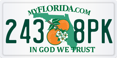 FL license plate 2438PK
