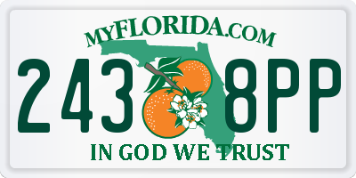 FL license plate 2438PP