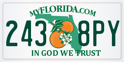 FL license plate 2438PY
