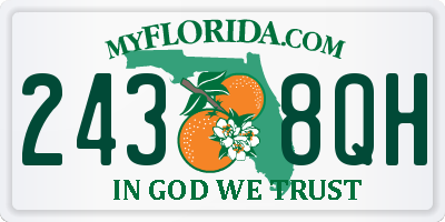 FL license plate 2438QH