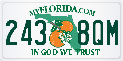 FL license plate 2438QM