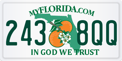 FL license plate 2438QQ