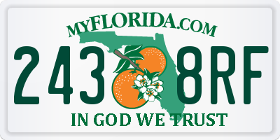 FL license plate 2438RF