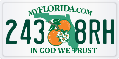 FL license plate 2438RH