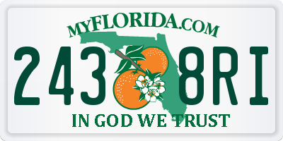 FL license plate 2438RI