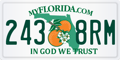 FL license plate 2438RM