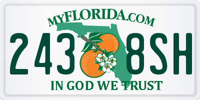 FL license plate 2438SH