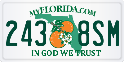 FL license plate 2438SM