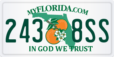 FL license plate 2438SS