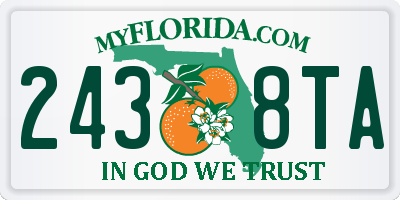 FL license plate 2438TA