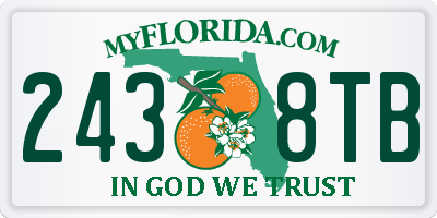 FL license plate 2438TB