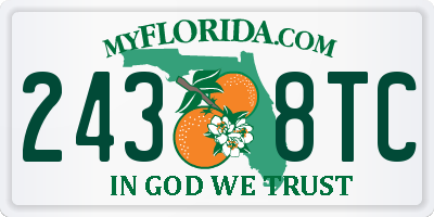 FL license plate 2438TC