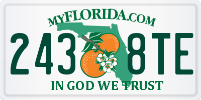 FL license plate 2438TE