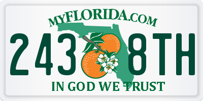 FL license plate 2438TH